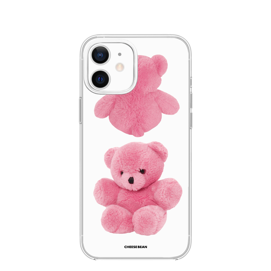 Hug bear case (pink)치즈빈