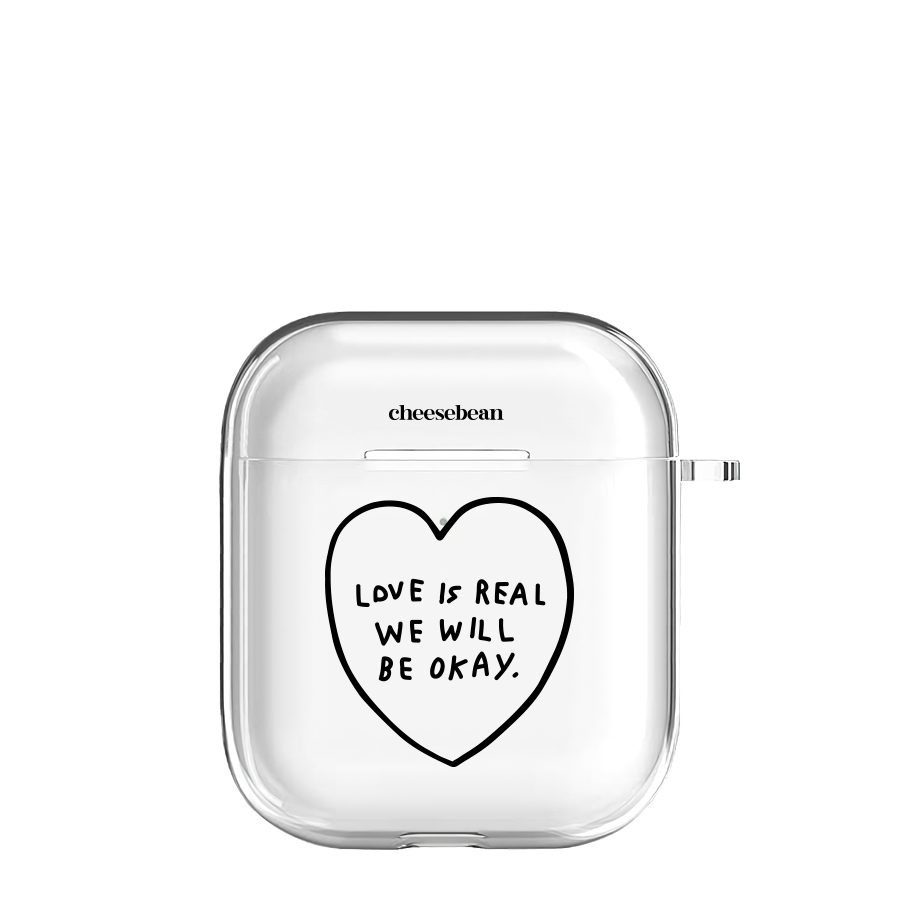 Love is real airpods case치즈빈