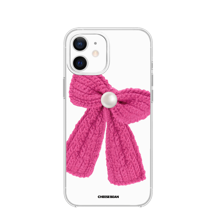 Pearl ribbon case (Pink)치즈빈