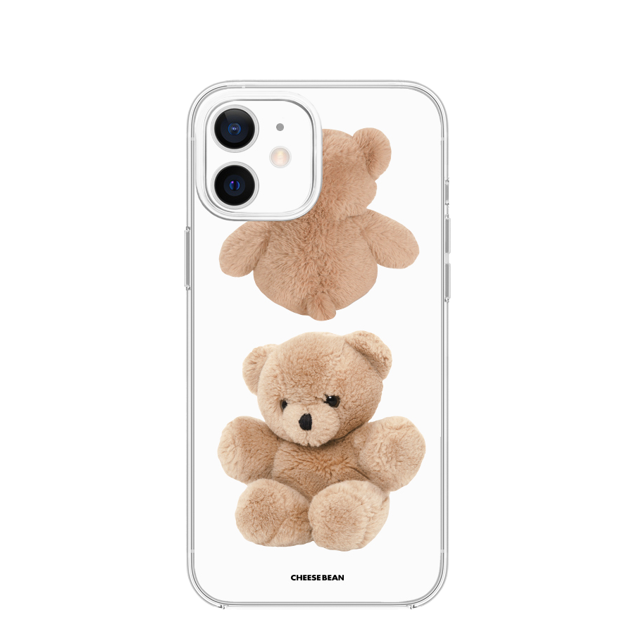 Hug bear case (brown)치즈빈