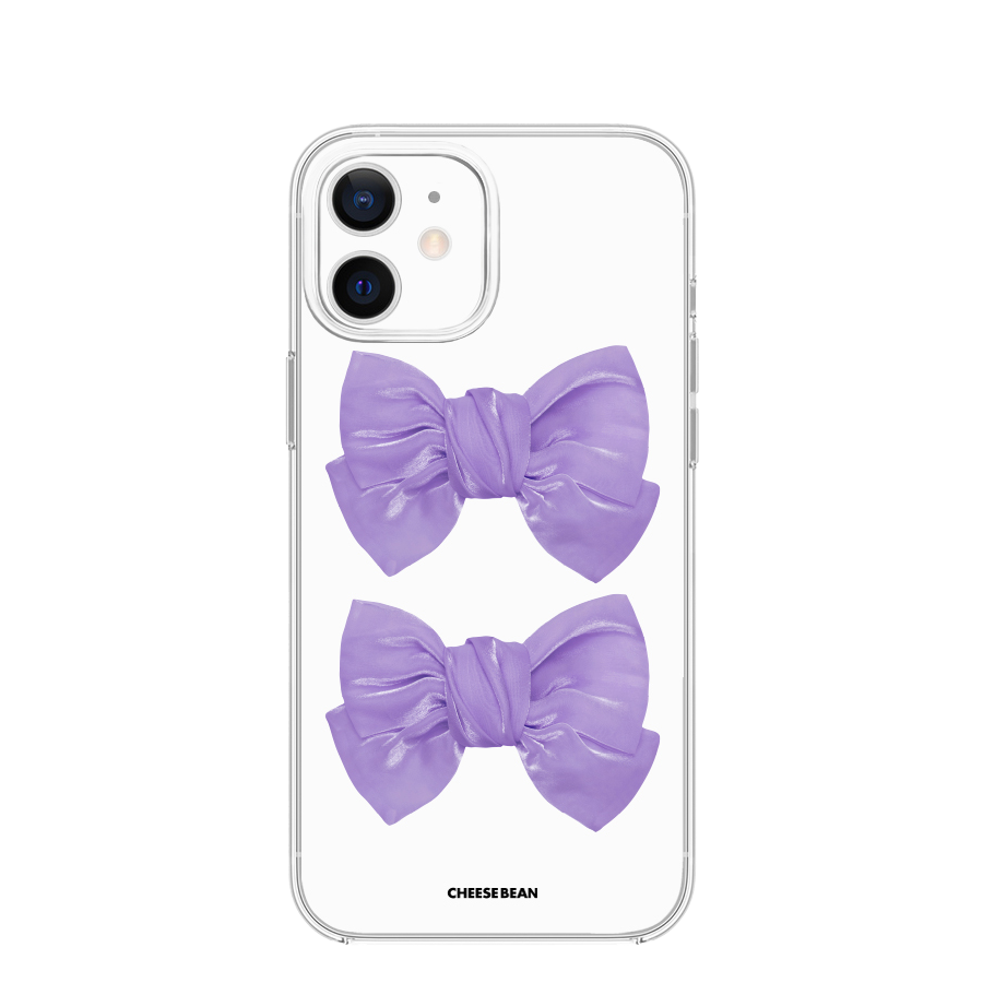 Satin ribbon case (purple)치즈빈