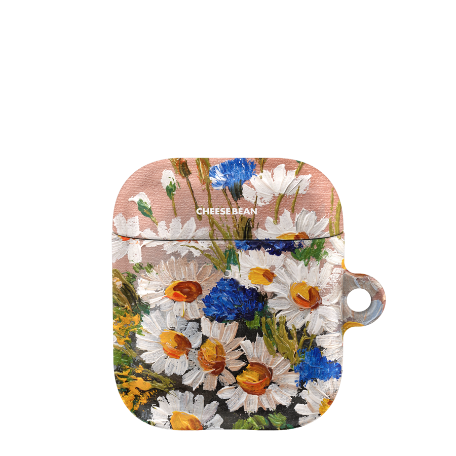 Daisy oil painting airpods case